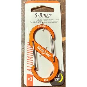 Nite Ize S-Biner Dual Carabiner Unisex Size 3 New Orange Aluminum SBA3-19-R6